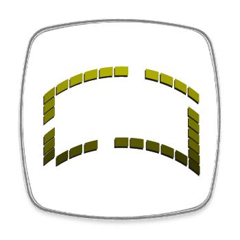 Frame Squares Graduated Green Gradient - Square fridge magnet - white - Front