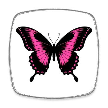 Butterfly - Square fridge magnet - white - Front