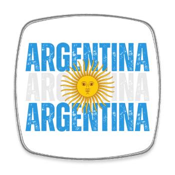 Drapeau de l’Argentine, fierté argentine - Magnet carré - blanc - Devant