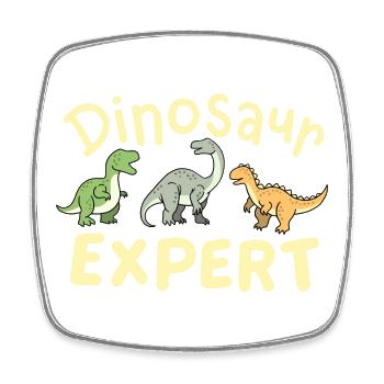 Dinosaurier-Experte zukünftiger Paläontologe - Viereckiger Kühlschrankmagnet - Weiß - Vorne