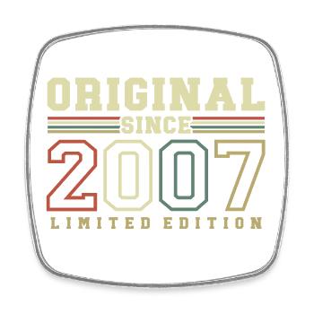Original 2007 Vintage Jahrgang Retro Geburtstag - Viereckiger Kühlschrankmagnet - Weiß - Vorne