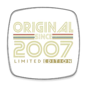 Original 2007 Vintage Jahrgang Retro Geburtstag - Viereckiger Kühlschrankmagnet - Weiß - Vorne
