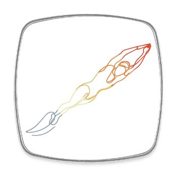 Swimming Retro Style - Square fridge magnet - white - Front