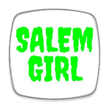 Lebendiges Salem Mädchen Grafik T-Shirt - Viereckiger Kühlschrankmagnet - Weiß - Vorne