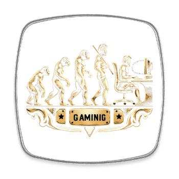 Evolution of Gaming Retro - Viereckiger Kühlschrankmagnet - Weiß - Vorne