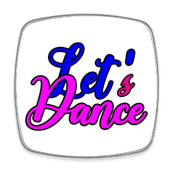 Motivation de danse joyeuse - Magnet carré - blanc - Devant