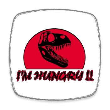 La faim du tyrannosaure - Magnet carré - blanc - Devant
