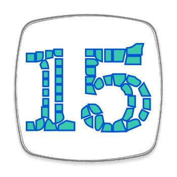 15. 15 YEARS. 15th ANNIVERSARY. 15 YEAR ANNIVERSARY. - Square fridge magnet - white - Front