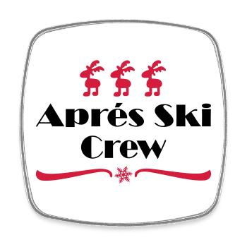 Apres ski - Viereckiger Kühlschrankmagnet - Weiß - Vorne