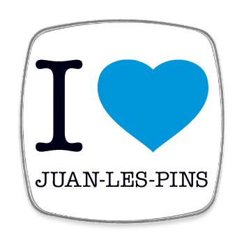 I LOVE JUAN LES PINS - Square fridge magnet - white - Front