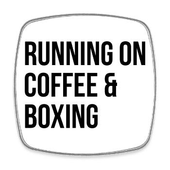 Boxing - Square fridge magnet - white - Front