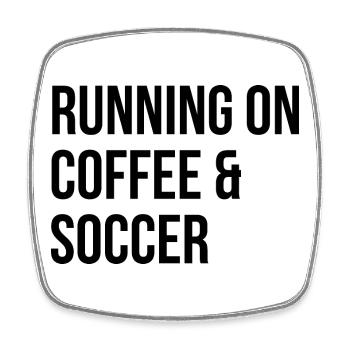 Soccer - Square fridge magnet - white - Front