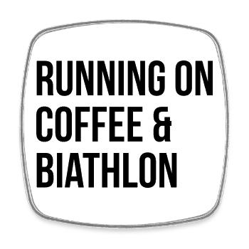 Biathlon - Square fridge magnet - white - Front