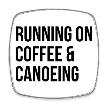 Canoe - Square fridge magnet - white - Front