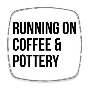Pottery - Square fridge magnet - white - Front