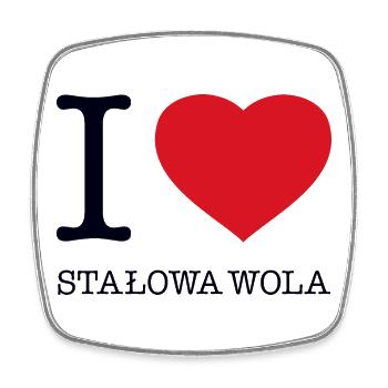 I LOVE STALOWA WOLA - Square fridge magnet - white - Front