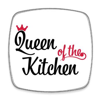 Funny Christmas Gifts for Women Who Cook - Square fridge magnet - white - Front