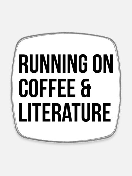 Literature Literature Literature - Square fridge magnet - white