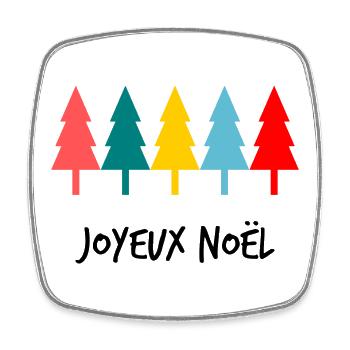 CHRISTMAS. MERRY CHRISTMAS. MERRY CHRISTMAS - Square fridge magnet - white - Front
