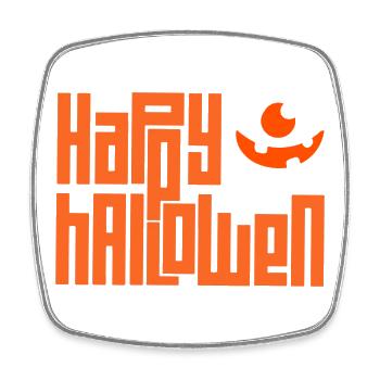 Happy Halloween - Square fridge magnet - white - Front