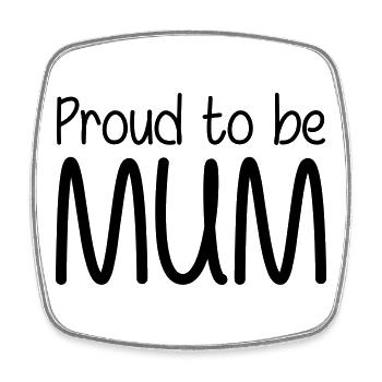 Proud to be a Mom - Mother's Day - Square fridge magnet - white - Front