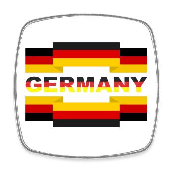 Deutschland - Viereckiger Kühlschrankmagnet - Weiß - Vorne