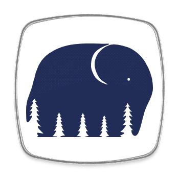 Un éléphant ou une forêt dans ce Fun Optical Illusi - Magnet carré - blanc - Devant