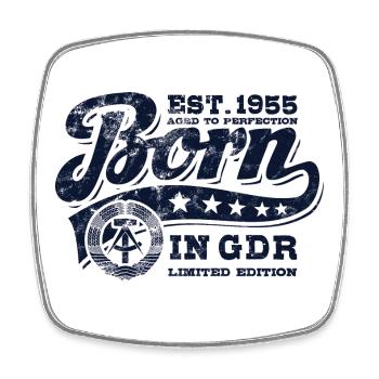Born in GDR 1955 - Birthday - Ossi Gift - Square fridge magnet - white - Front