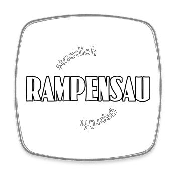 Rampensau - Viereckiger Kühlschrankmagnet - Weiß - Vorne