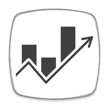 Börse - Aktienverlauf - Viereckiger Kühlschrankmagnet - Weiß - Vorne