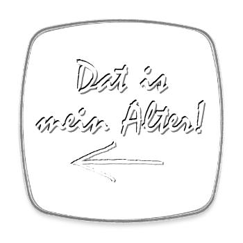 Dat is mein Alter, Ruhrpott Dialekt, Lustig - Viereckiger Kühlschrankmagnet - Weiß - Vorne
