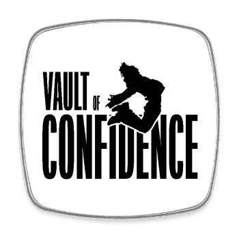 Parkour Vault de confiance - Magnet carré - blanc - Devant