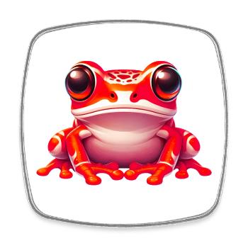 Frog - Square fridge magnet - white - Front