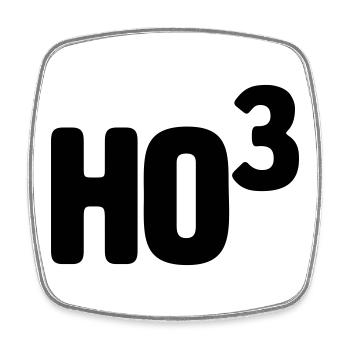 Ho3 - Ho Ho Ho - Viereckiger Kühlschrankmagnet - Weiß - Vorne
