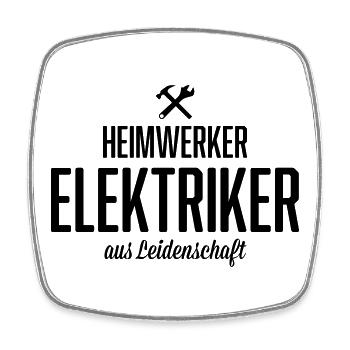 Heimwerker Elektriker - Viereckiger Kühlschrankmagnet - Weiß - Vorne