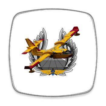 CL-415 - Viereckiger Kühlschrankmagnet - Weiß - Vorne