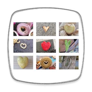 Love ist everywhere. - Viereckiger Kühlschrankmagnet - Weiß - Vorne