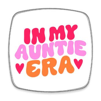 In My Auntie Era Statement - Viereckiger Kühlschrankmagnet - Weiß - Vorne