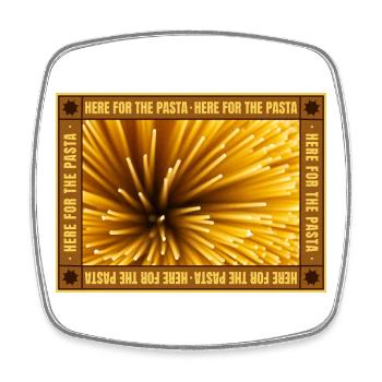 Spaghetti Fokus Retro-Rahmen - Viereckiger Kühlschrankmagnet - Weiß - Vorne
