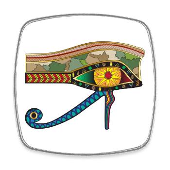 Eye of RA - Square fridge magnet - white - Front