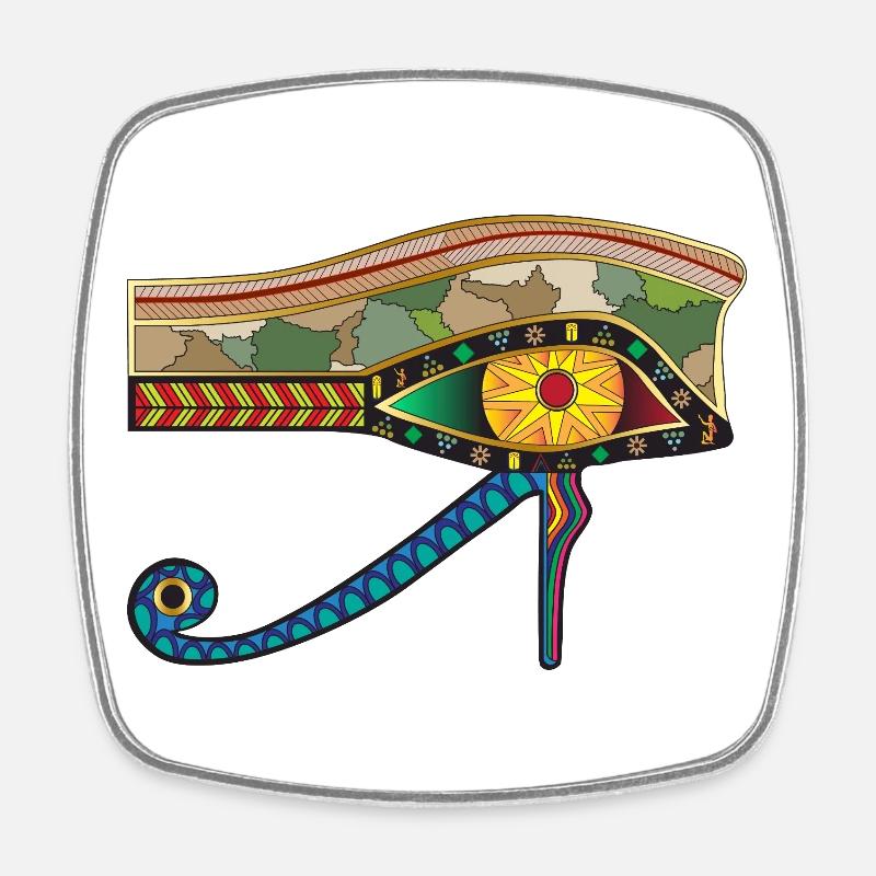Eye of RA - Square fridge magnet - white