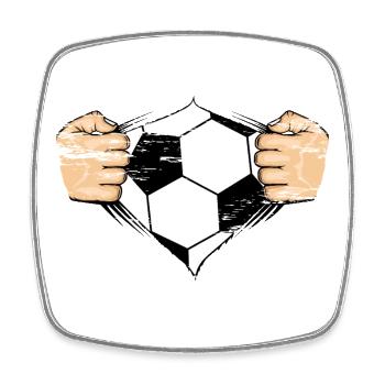 Soccer Design utilisé - Magnet carré - blanc - Devant