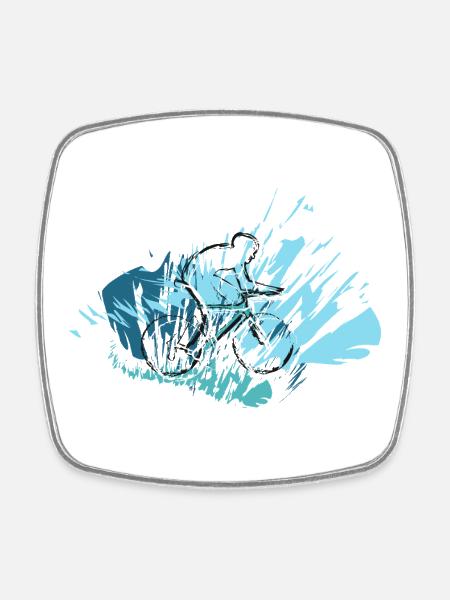 Biker Style 26 - Square fridge magnet - white