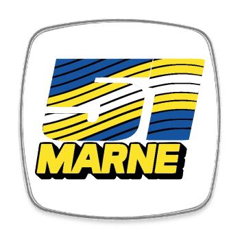 51 - Square fridge magnet - white - Front