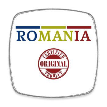 Rumänische Flagge, Rumänischer Stolz - Viereckiger Kühlschrankmagnet - Weiß - Vorne