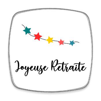 RETIREMENT. HAPPY RETIREMENT. HAPPY RETIREMENT - Square fridge magnet - white - Front
