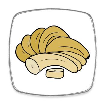 Delicious Fruit Banana - Square fridge magnet - white - Front