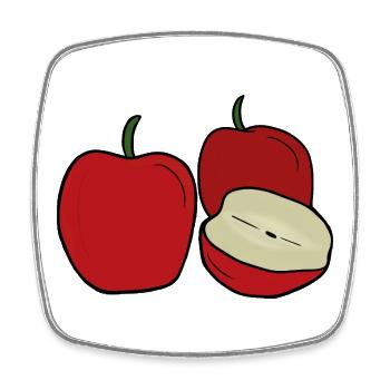 Delicious Red Fruit - Square fridge magnet - white - Front