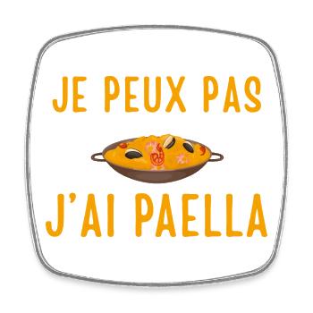 je peux pas jai paella - Magnet carré - blanc - Devant