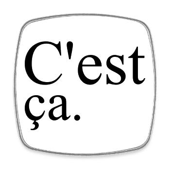 French Chic Cest Ca Französisch Style Paris - Viereckiger Kühlschrankmagnet - Weiß - Vorne